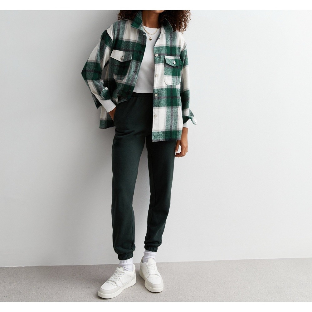 New Look Gini London Women's Plaid Shacket XL Cottagecore Soft Woven Cozy Layer